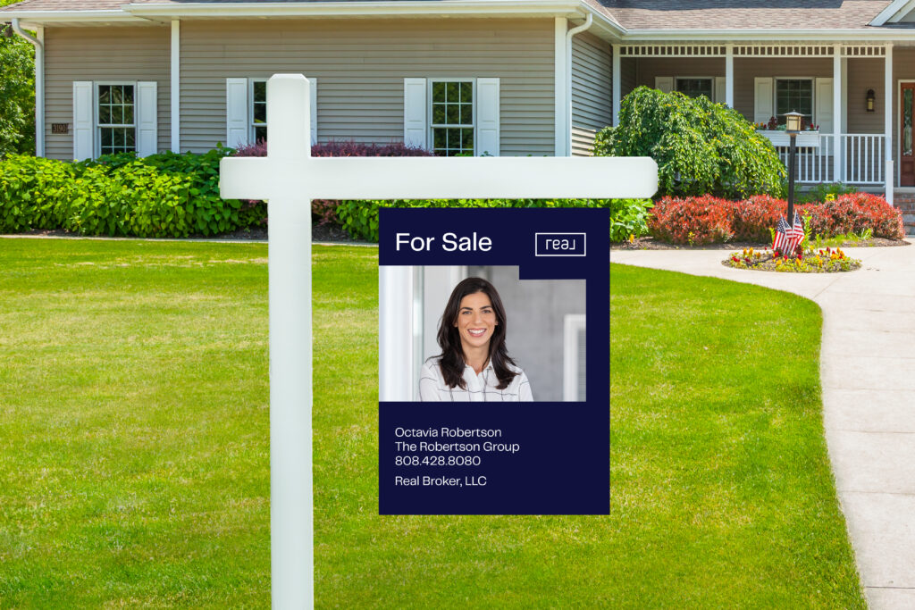 Real | 18x24 For Sale Yard Sign with Photo Option 2