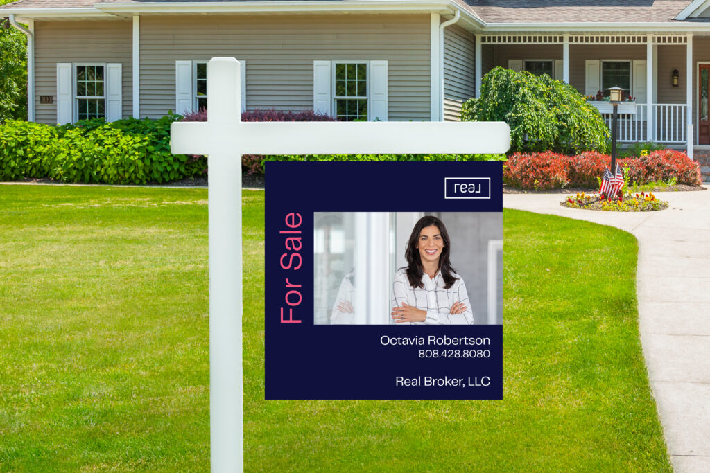Real | 24x24 For Sale Yard Sign with Photo Option 1