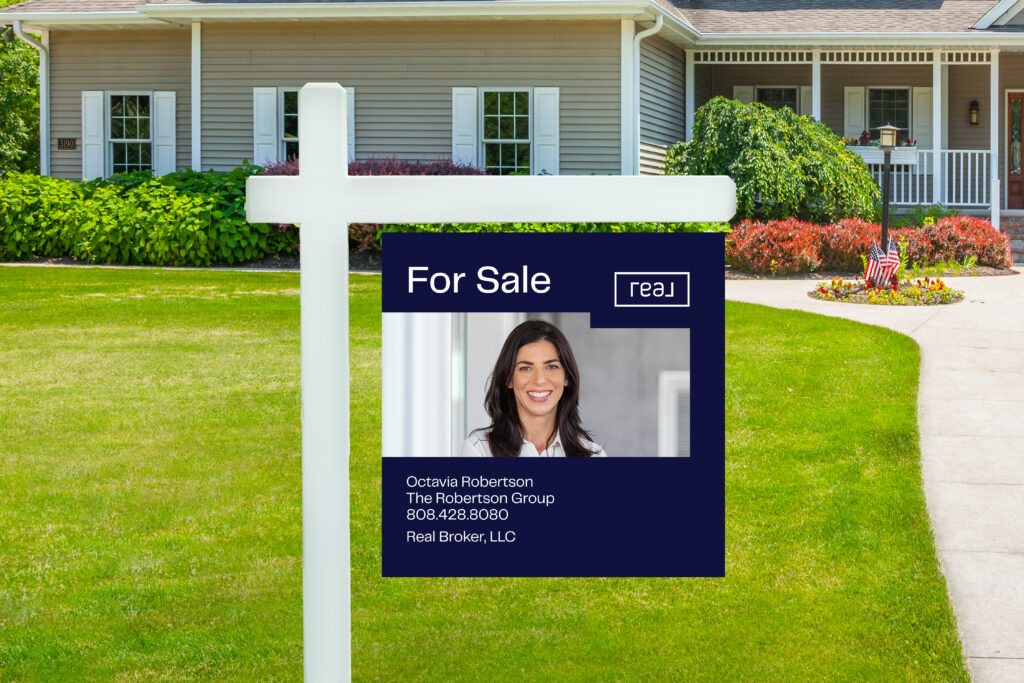 Real | 24x24 For Sale Yard Sign with Photo Option 2