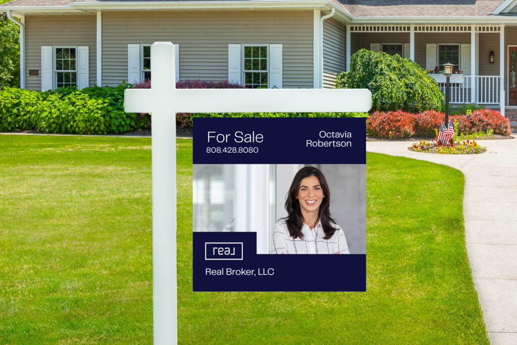 Real | 24x24 For Sale Yard Sign with Photo Option 3
